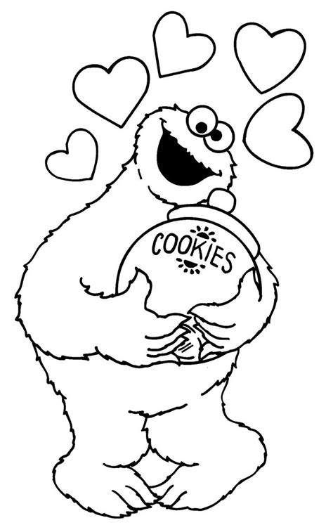 Free Printable Cookie Monster Coloring Page